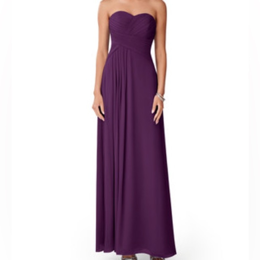 Azazie strapless chiffon bridesmaid dress